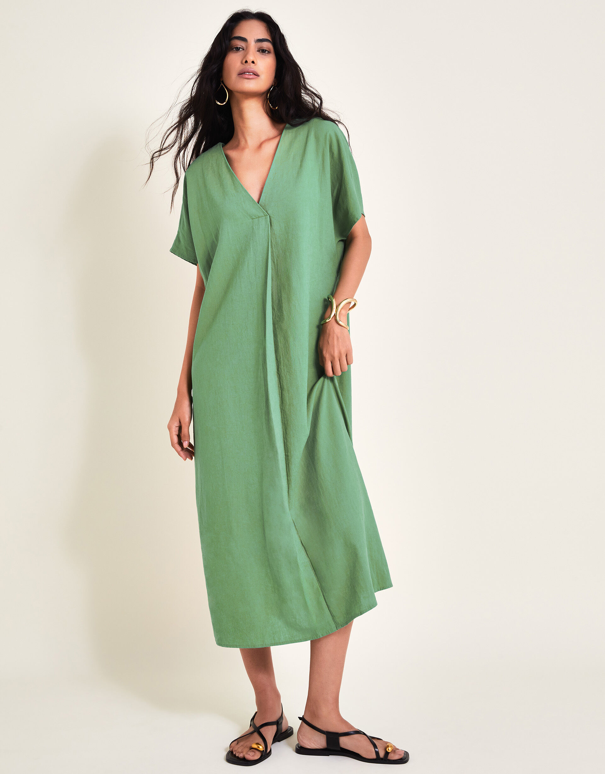 Verity Belt Dress Green Day Dresses Monsoon UK