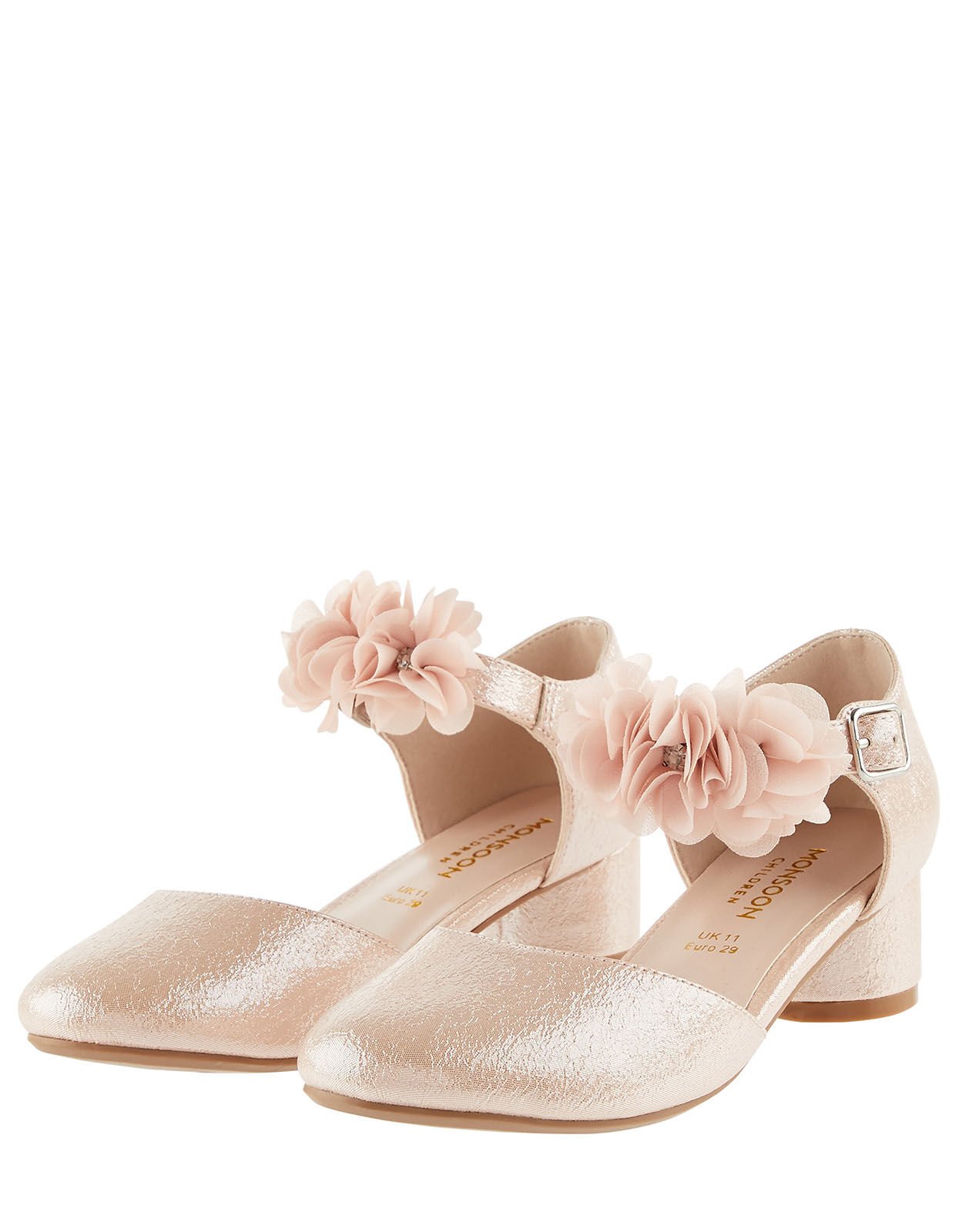 Textured Corsage Heels Pink Shoes Monsoon UK