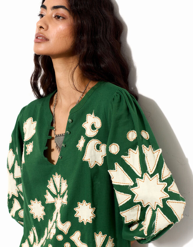 East Stitch Maxi Dress, Green (GREEN), large