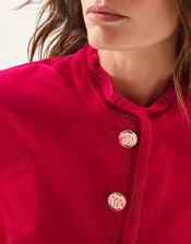 Monsoon x Sarah Corbett-Winder Velvet Military Jacket, Red (RED), large