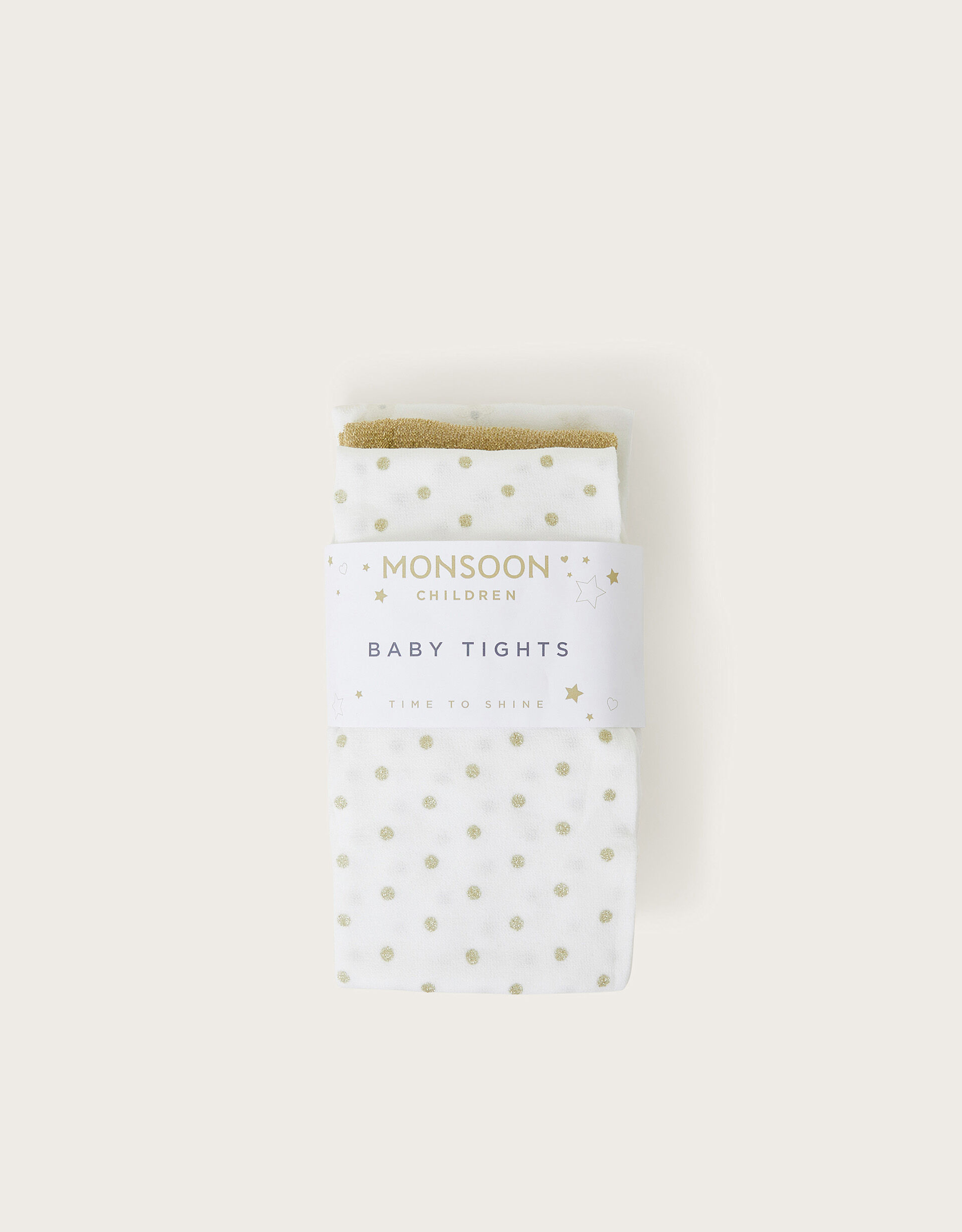 3 Pack Baby Glitter Tights Gold
