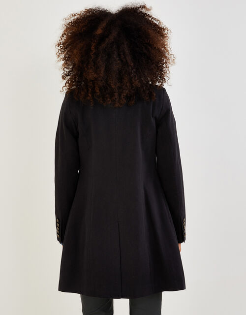 Myleen Military Longline Coat, Black (BLACK), large