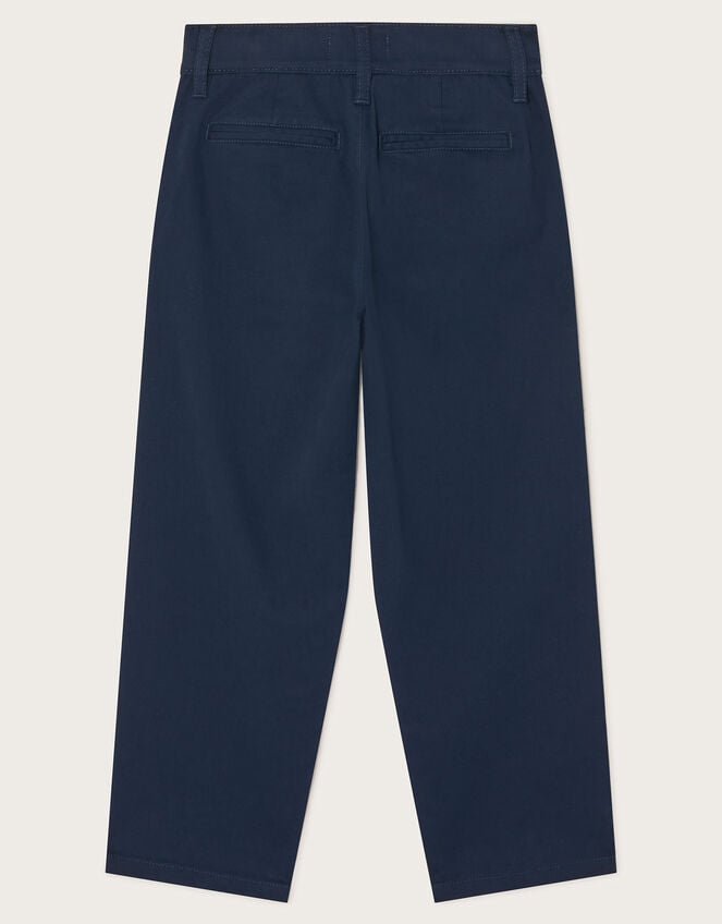 Straight Chino Trousers, Blue (NAVY), large