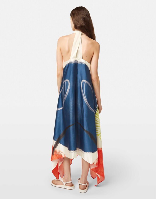 Scotch & Soda Foulard Abstract Halter Midi Dress, Multi (MULTI), large