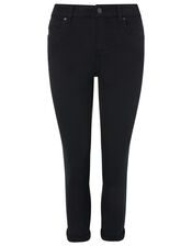 Idabella Capri Jeans with Organic Cotton, Black (BLACK), large
