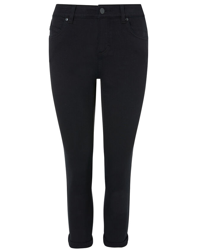 Idabella Capri Jeans with Organic Cotton, Black (BLACK), large