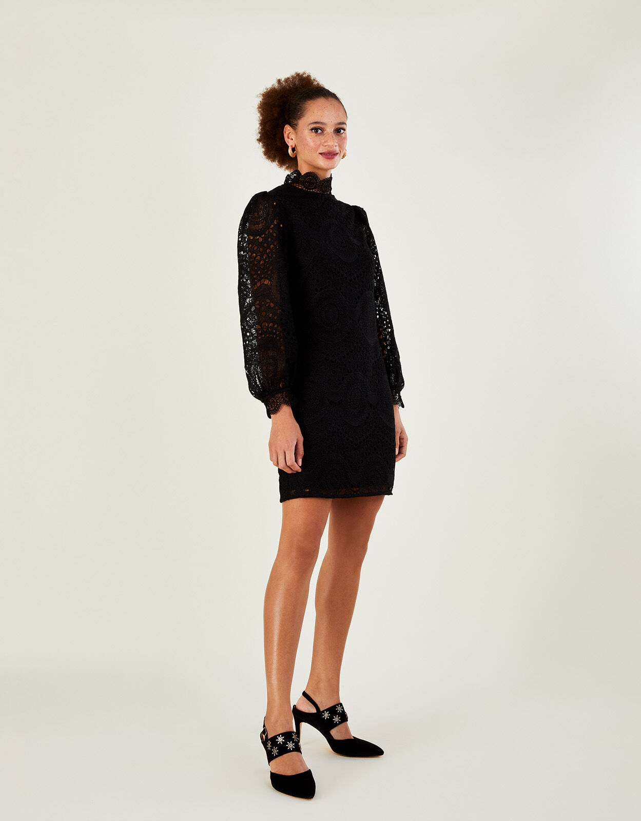 Black lace top tunic
