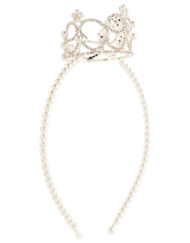 Hayley Pearl and Sparkle Crown Headband, , large