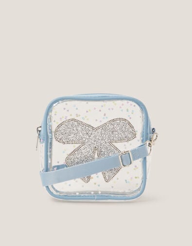 Clear Bow Confetti Crossbody Bag, , large