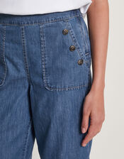Harper Regular Crop Wide Leg Jeans, Blue (DENIM BLUE), large