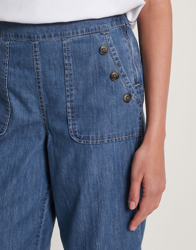 Harper Regular Crop Wide Leg Jeans, Blue (DENIM BLUE), large