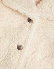 Heart Pocket Borg Crombie Coat, Cream (CREAM), large
