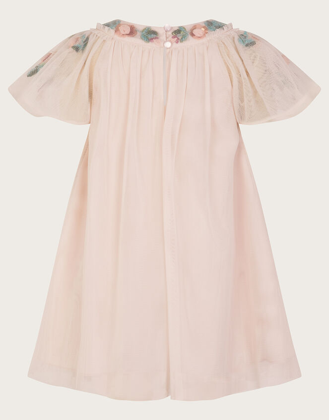 Baby Evi Embellished Tulle Swing Dress, Pink (PINK), large