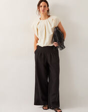 Dorit Bubble Hem Top, Cream (CREAM), large