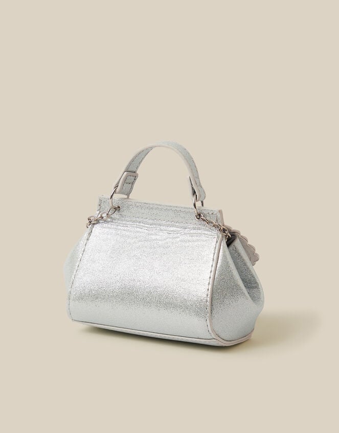 Elise Rhinestone Bow Metallic Bag, , large