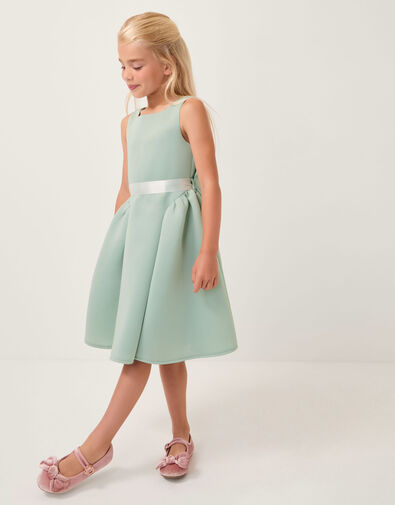 Molly Scuba Bridesmaid Dress, Green (SAGE), large