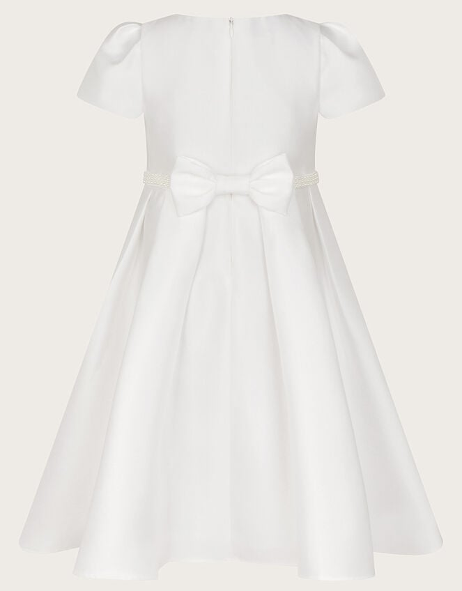 Henrietta Pearl Belt Dress, Ivory (IVORY), large