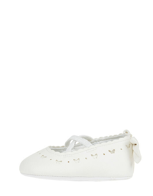 ivory baby booties