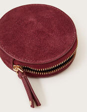 Suede Round Coin Purse, , large