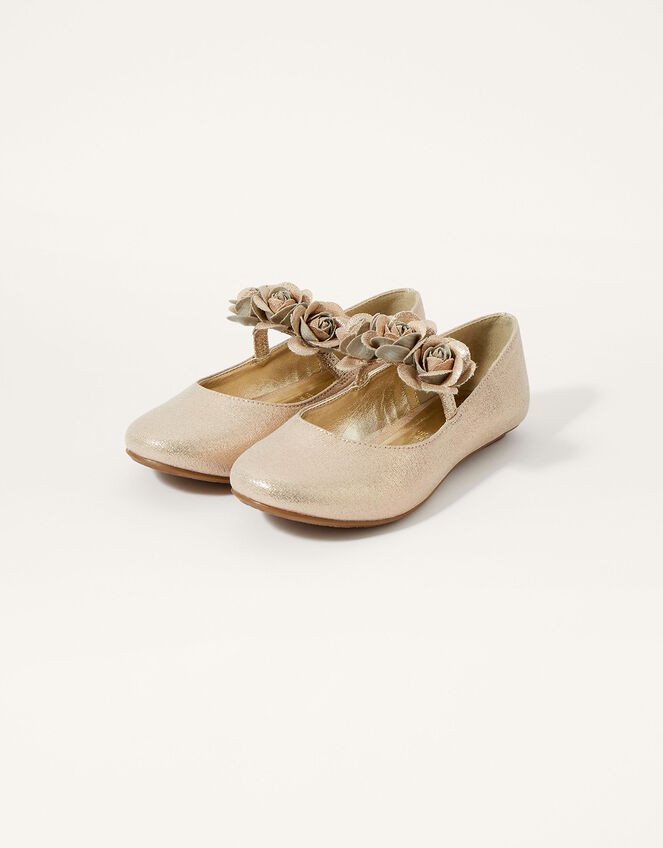 Corsage Ballet Flats, Gold (GOLD), large