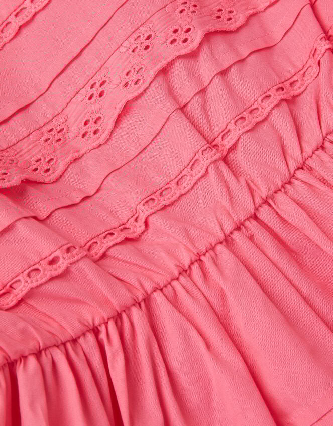 Broderie Tiered Dress, Pink (PINK), large