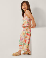 Palm Print Top and Trousers Set, Ivory (IVORY), large