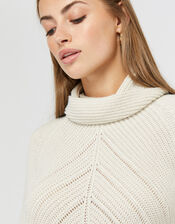 Christy Cowl Neck Knit Jumper, Ivory (IVORY), large
