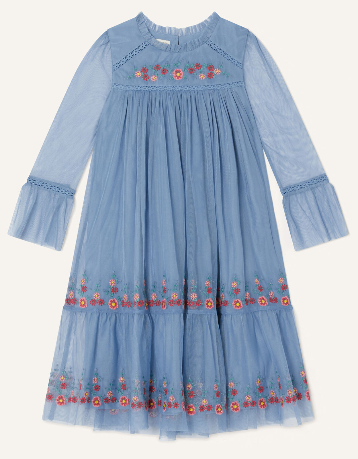 embroidered mesh dress uk