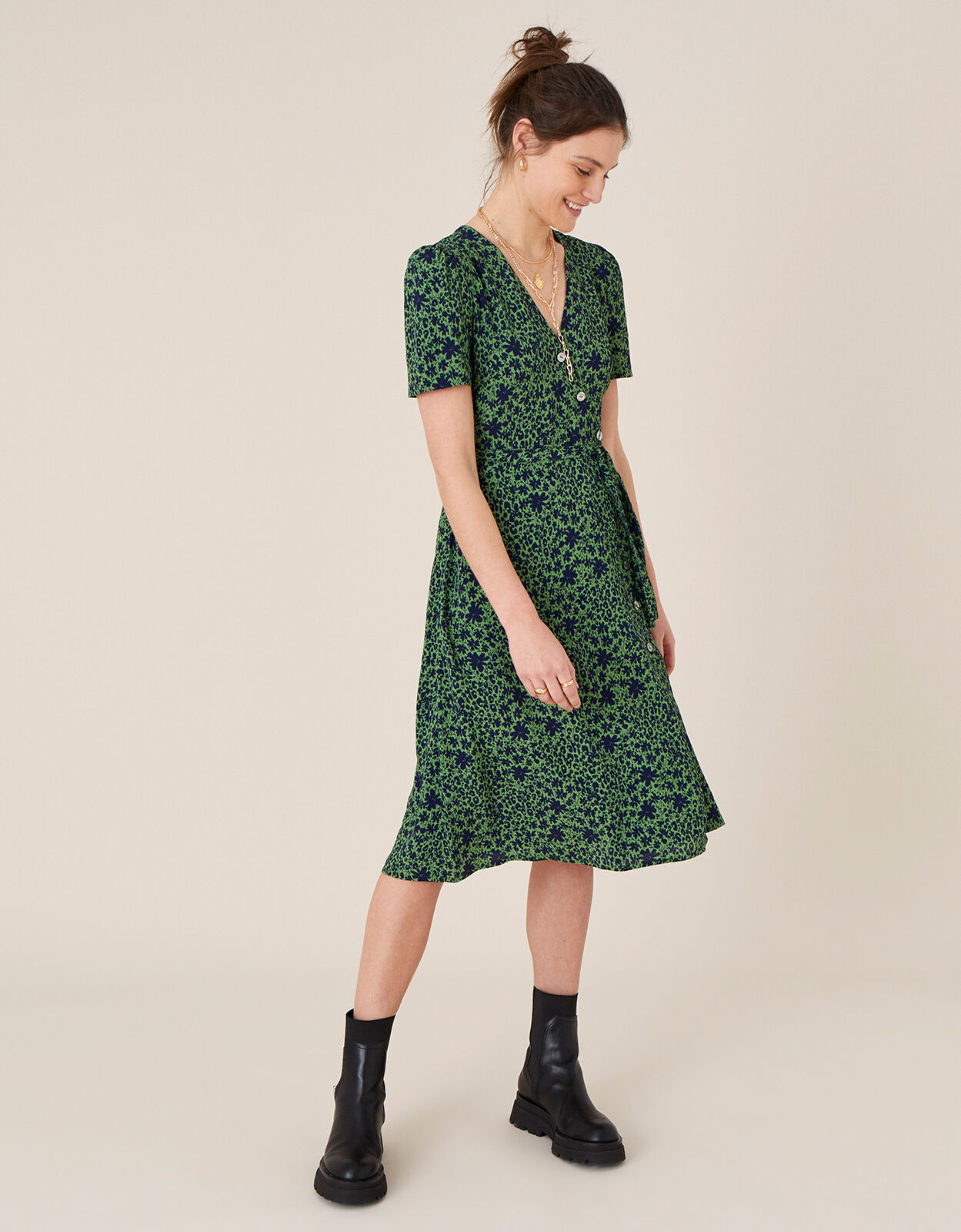 Green wrap dress uk