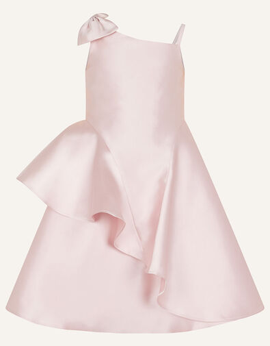 Bonnie One-Shoulder Bow Dress Pink, Pink (DUSKY PINK), large