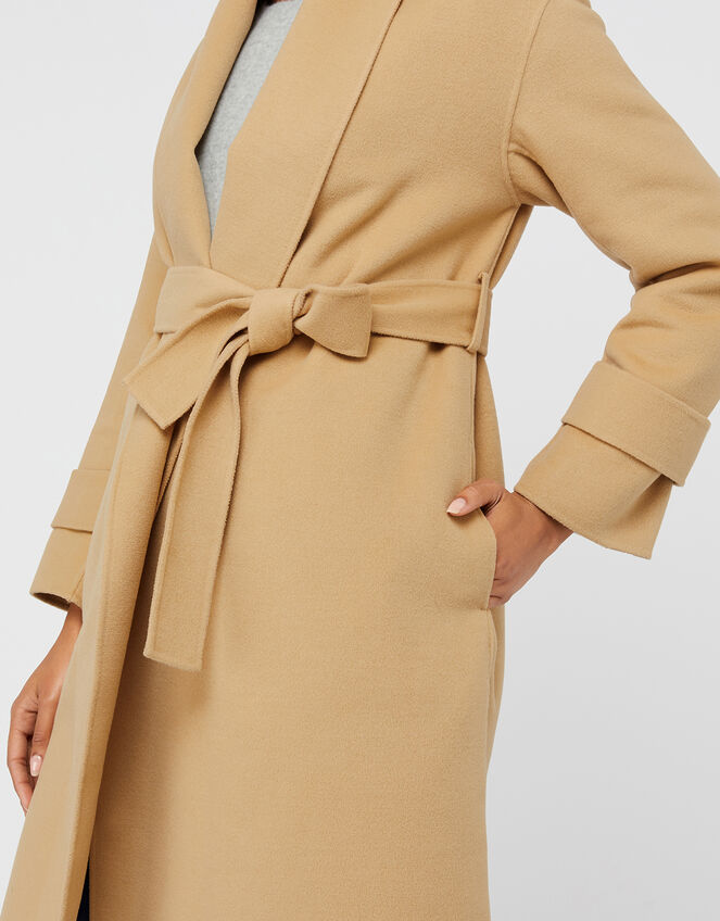 Bella Blanket Wrap Coat, Camel (CAMEL), large