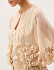 Claire Appliqu&eacute; Jacket, Ivory (IVORY), large