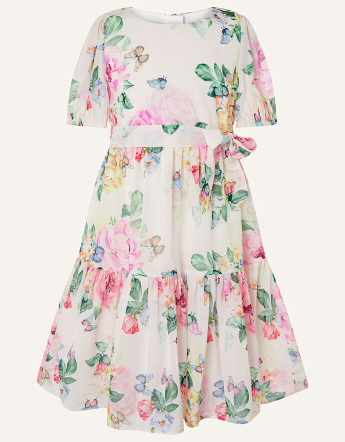 Rose Print Chiffon Dress Multi | Girls' Dresses | Monsoon UK.