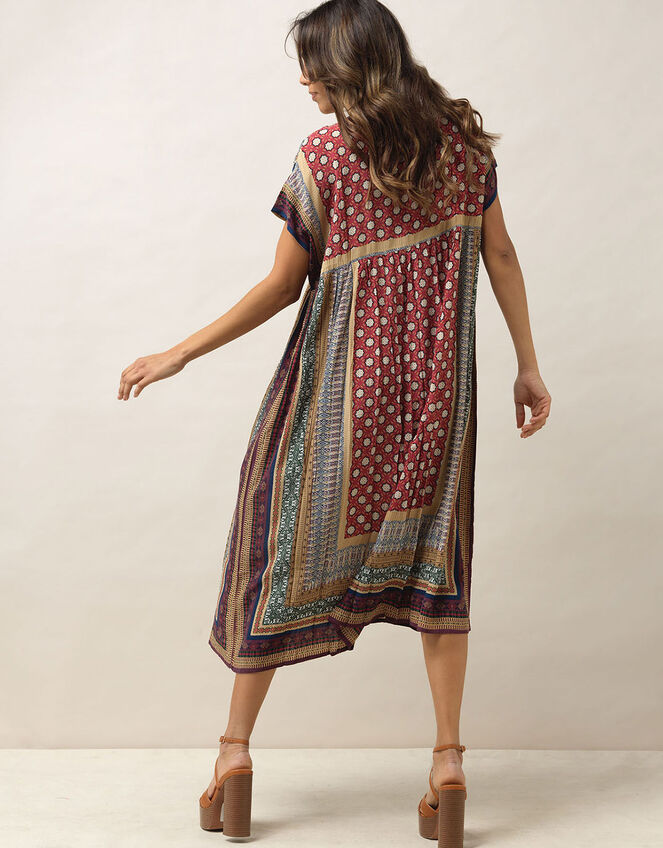 One Hundred Stars Mosaic Pleat Dress, Multi (MULTI), large