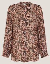 Sisi Animal Print Blouse, Pink (PINK), large