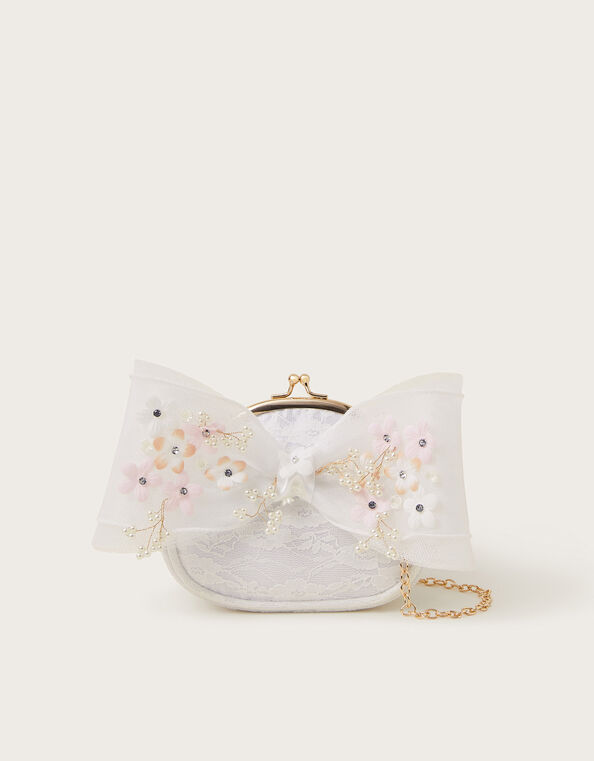 Maggie Embroidered Petal Bow Bag, , large