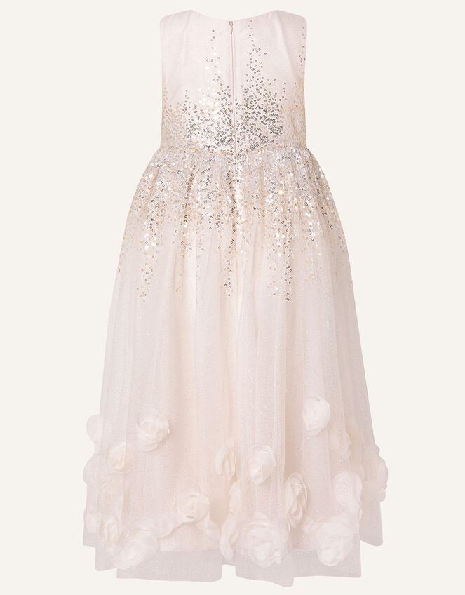 3D Rose Sequin Maxi Dress, Pink (PALE PINK), large