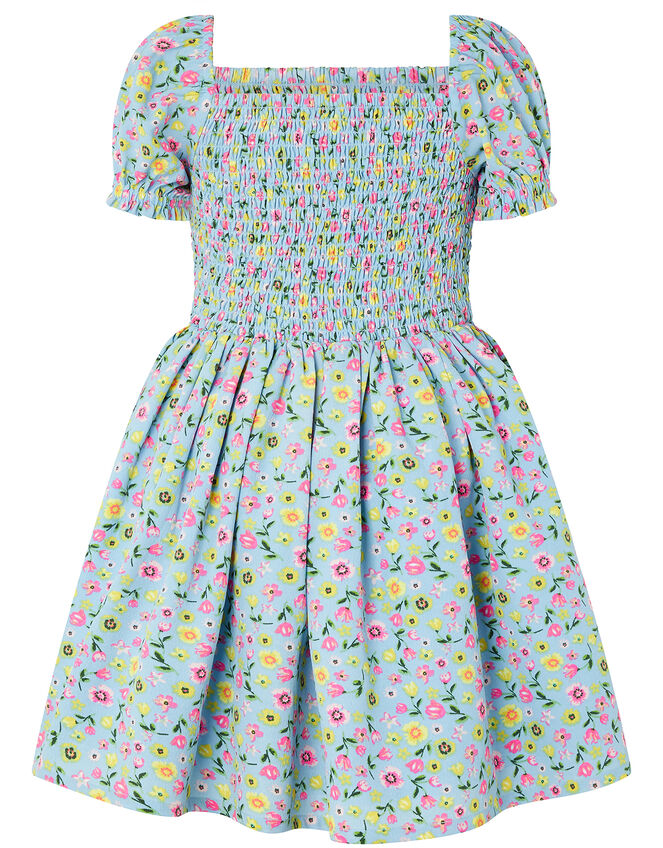 Hester Ditsy Floral Dress, Blue (BLUE), large