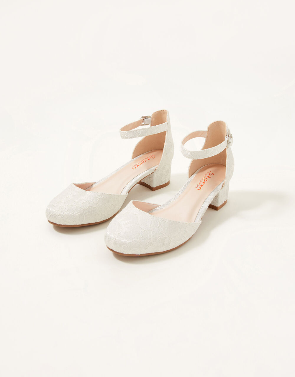 Children Children's Shoes & Sandals | Lace Two-Part Heels Ivory - LT36567