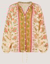 Eline Floral Print Blouse, Ivory (IVORY), large