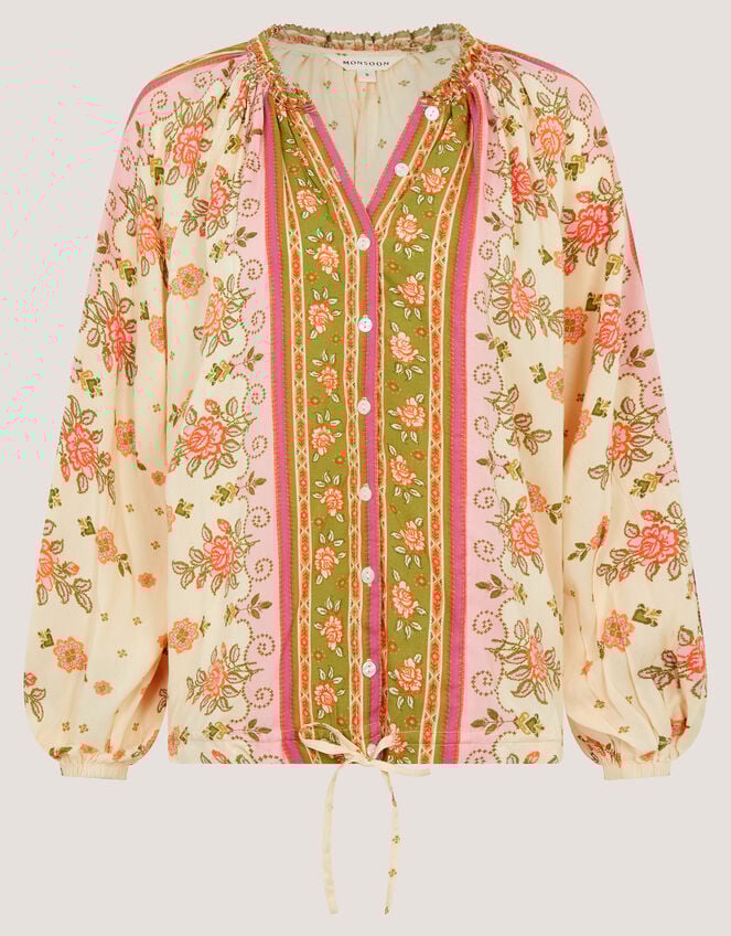 Eline Floral Print Blouse, Ivory (IVORY), large