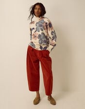Olive High Neck Floral Jumper, Ivory (IVORY), large