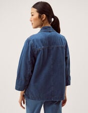 Lorna Kimono Denim Jacket, Blue (MID AUTHENTIC BLUE), large