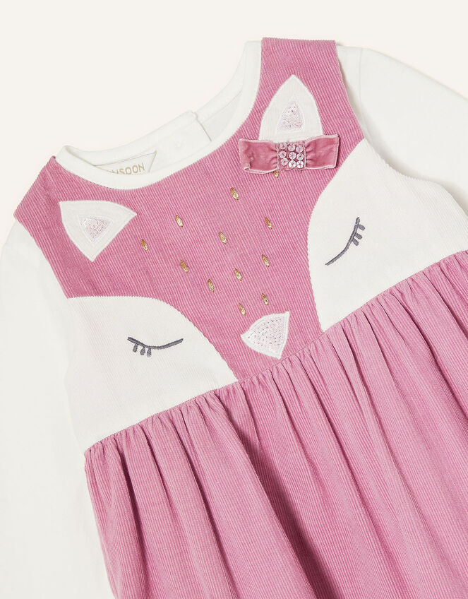 Baby Fox Cord Dress Set, Pink (PINK), large