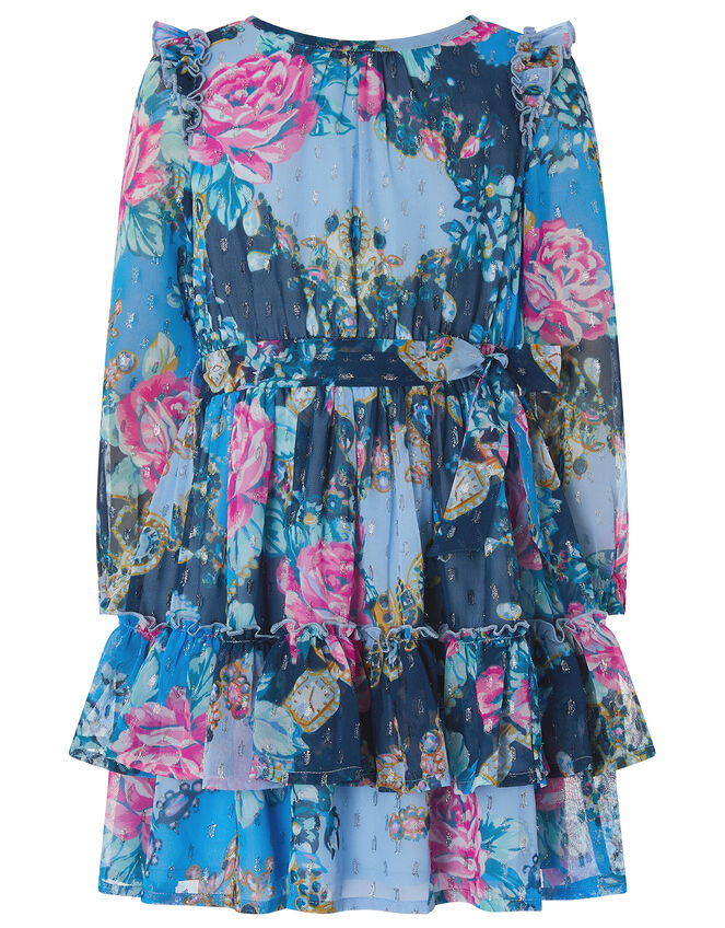 Ava Floral Sparkle Dress, , large