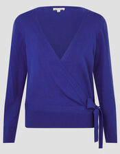 Riley Wrap Jumper, Blue (COBALT), large