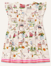 Baby Jubilee Stripe Hem Dress, Cream (CREAM), large