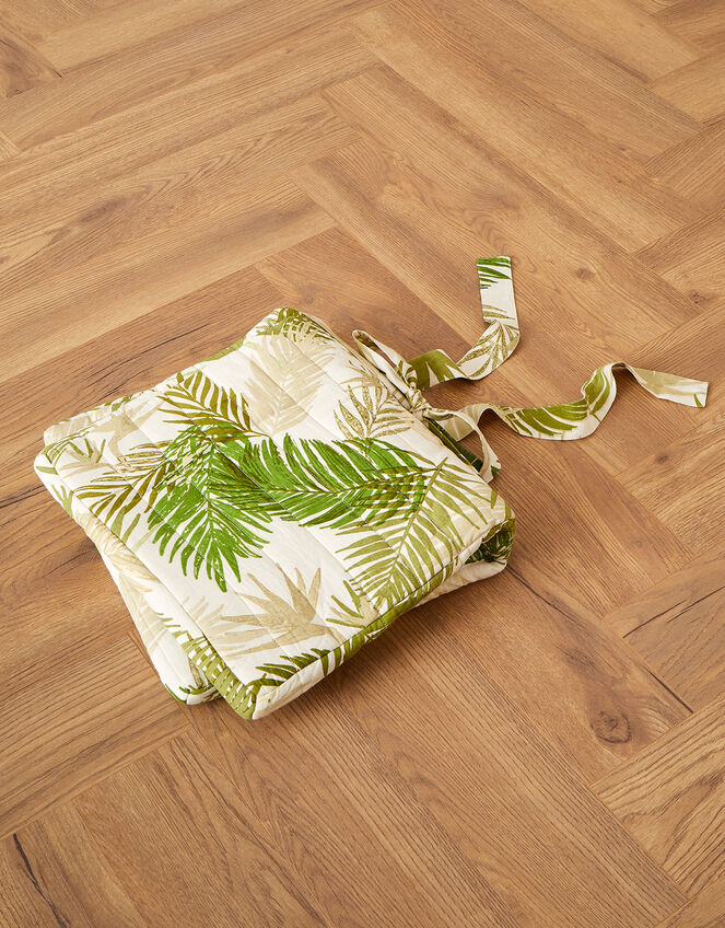 Palm Print Chair Cushion, , large