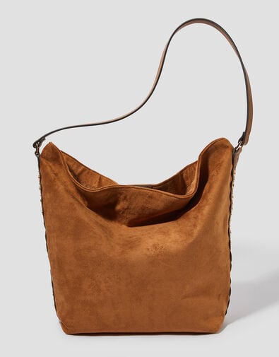 Tori Suedette Hobo Bag, , large