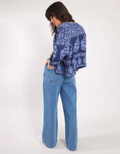 East Print Jacket, Blue (NAVY), large